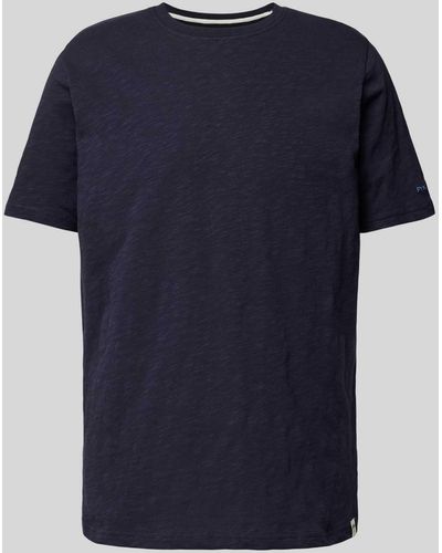 Fynch-Hatton T-shirt Met Logostitching - Blauw