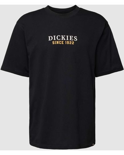 Dickies T-shirt Met Labelprint - Zwart