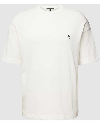 DRYKORN T-Shirt mit Rundhalsausschnitt Modell 'ANAYO' - Weiß