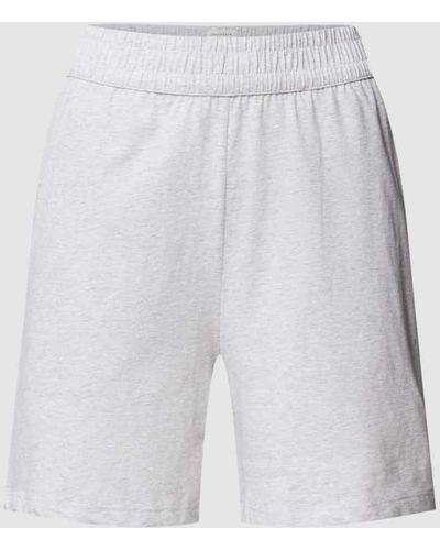 Schiesser Pyjama-Shorts mit elastischem Bund - Weiß