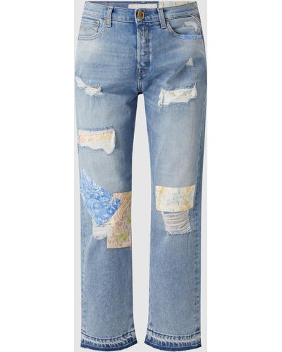 Replay Slouchy Fit Jeans mit Stretch-Anteil Modell 'Leony' - Blau