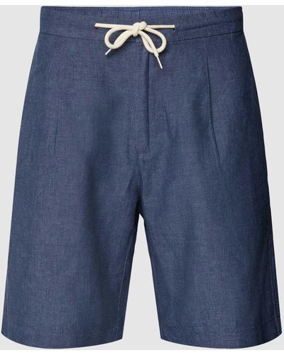 Mango Shorts mit Bundfalten Modell 'alfonso' - Blau