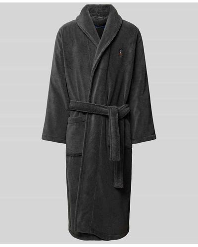 Polo Ralph Lauren Bademantel mit Eingrifftaschen - Schwarz