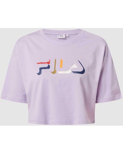 Fila Kort T-shirt Van Katoen - Paars