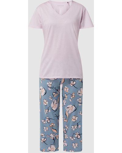 Schiesser Pyjama Met Modal - Blauw