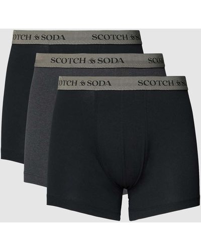 Scotch & Soda Boxershort Met Elastische Band Met Logo - Zwart
