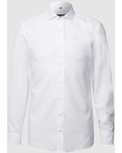 Eterna Slim Fit Business-Hemd aus Popeline - Weiß