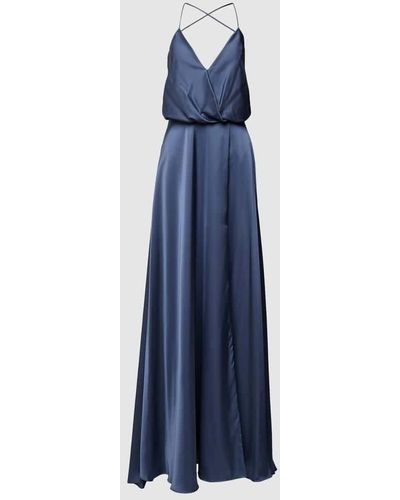 Unique Abendkleid mit V-Ausschnitt - Blau