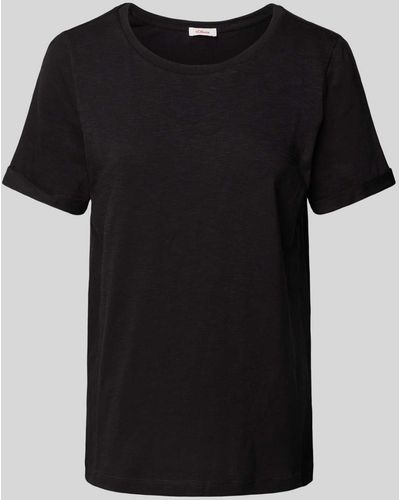 S.oliver T-shirt Met Ronde Hals - Zwart