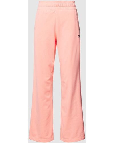 DKNY Regular Fit Sweatpants Met Labeldetail - Roze