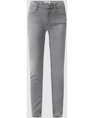 Marc O' Polo Slim Fit Mid Rise Jeans mit Stretch-Anteil Modell 'Alva' - Grau