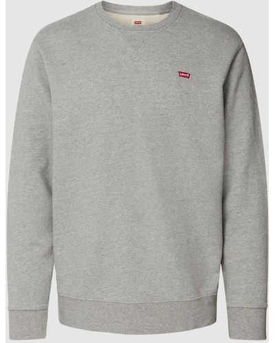 Levi's Sweatshirt Met Labelstitching - Grijs