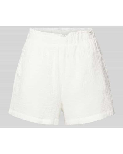 Vero Moda High Waist Shorts mit Strukturmuster Modell 'NATALI' - Weiß