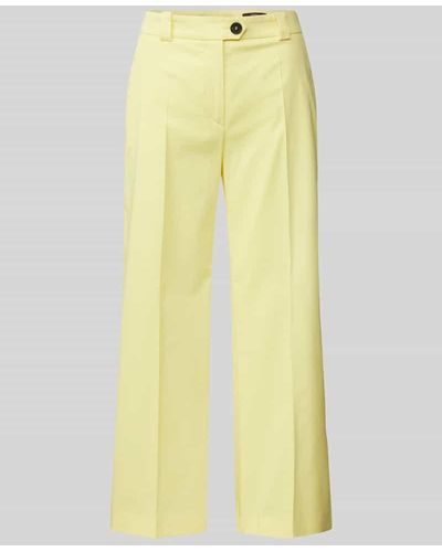 Windsor. Slim Fit Bundfaltenhose mit Knopf- und Reißverschluss - Gelb