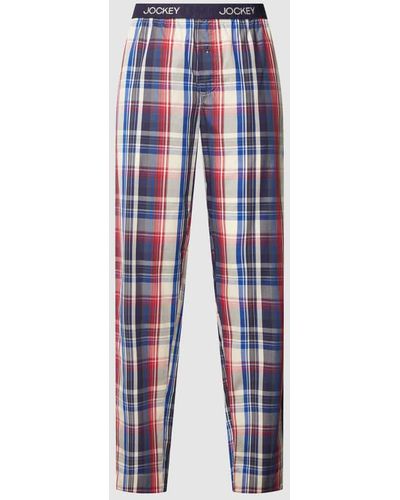 Jockey Pyjama-Hose mit elastischem Label-Bund - Blau