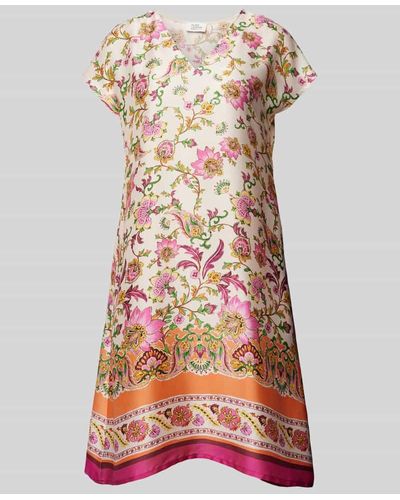 ROBE LÉGÈRE Knielanges Kleid mit Allover-Print - Pink