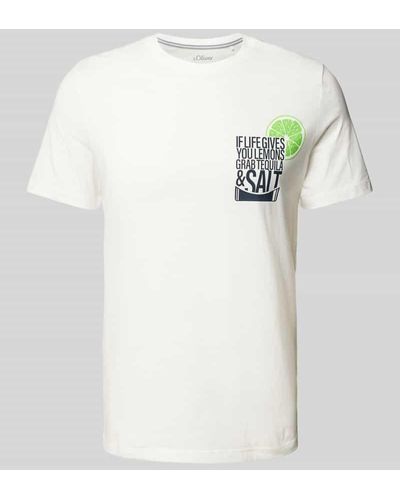 S.oliver T-Shirt mit Motiv-Print - Weiß