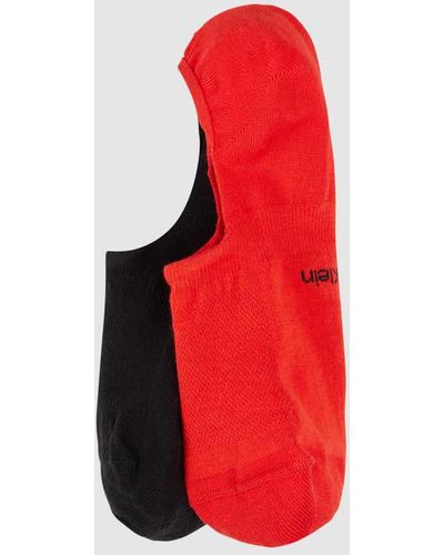 Calvin Klein Füßlinge im 2er-Pack mit Anti-Slip-System - Rot