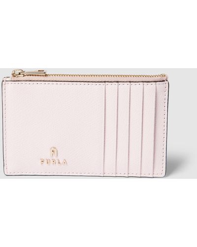 Furla Portemonnaie aus Leder mit Label-Applikation Modell 'CAMELIA' - Pink