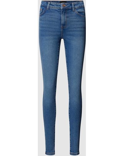 Pieces Skinny Fit Jeans im 5-Pocket-Design Modell 'DANA' - Blau