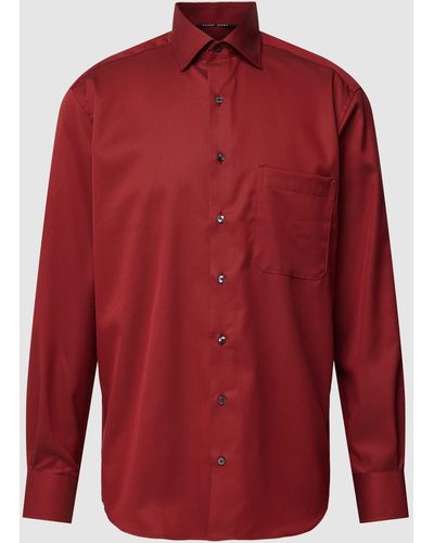 Eterna Comfort Fit Business-Hemd mit Brusttasche - Rot