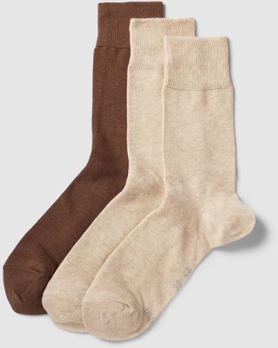S.oliver Socken mit Stretch-Anteil im 3er-Pack - Natur