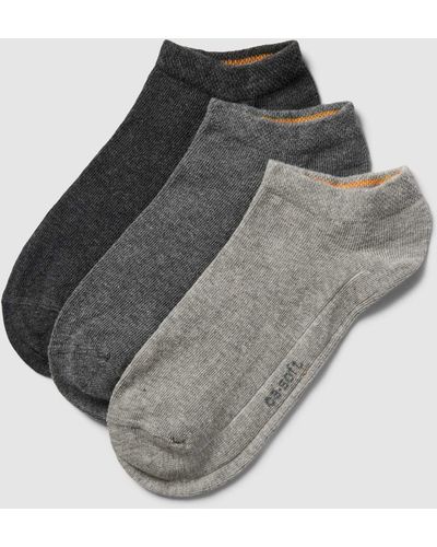 Camano Socken mit elastischem Bündchen im 3er-Pack - Grau