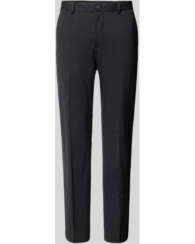 SELECTED Slim Fit Pantalon Met Persplooien - Zwart
