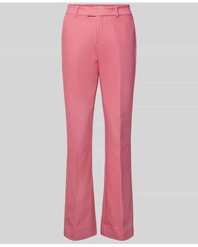 Mos Mosh Bootcut Stoffhose in unifarbenem Design Modell 'ELLEN NIGHT' - Pink