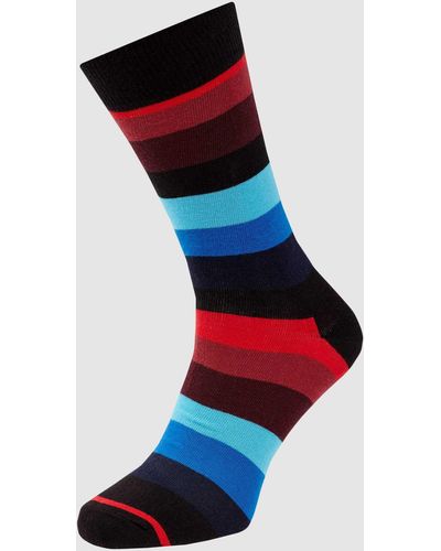 Happy Socks Sokken Met Streepmotief - Zwart