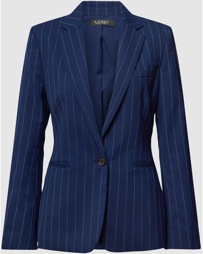 Lauren by Ralph Lauren Blazer Met Krijtstrepen - Blauw