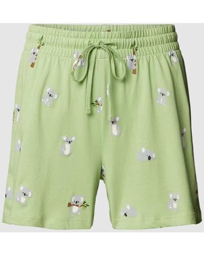 Jake*s Regular Fit Pyjama-Shorts mit Allover-Motiv-Print - Mehrfarbig