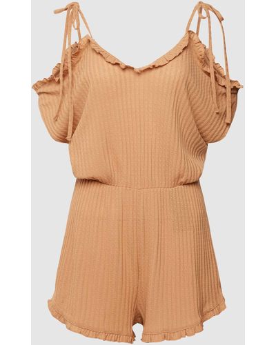 Pieces Playsuit mit Strukturmuster Modell 'BREEZE' - Natur