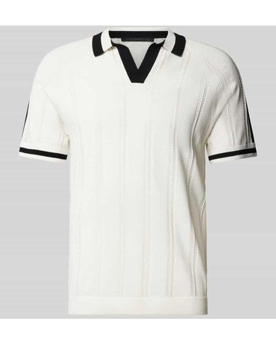 DRYKORN Strickshirt mit Polokragen Modell 'Leamor' - Weiß