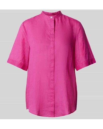BOSS Hemdbluse mit Maokragen Modell 'Befelina' - Pink
