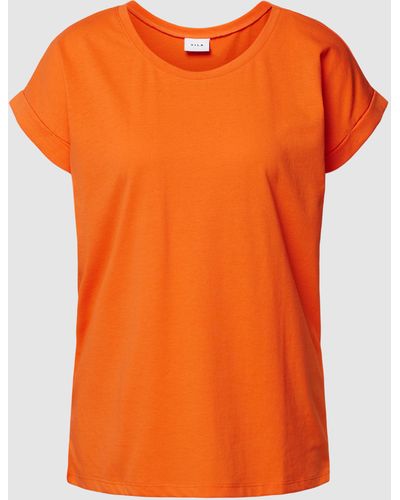 Vila T-Shirt mit Rundhalsausschnitt Modell 'DREAMERS' - Orange