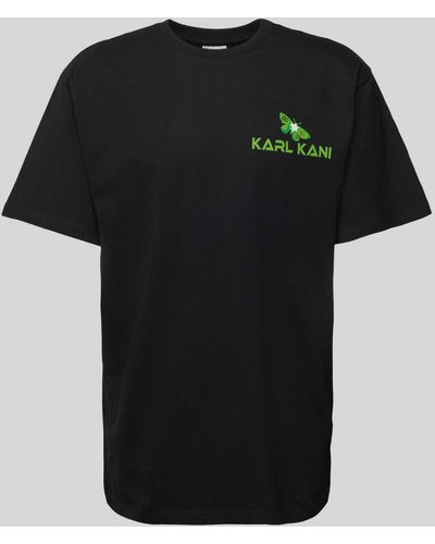 Karlkani T-Shirt mit Label-Print Modell 'Signature' - Schwarz