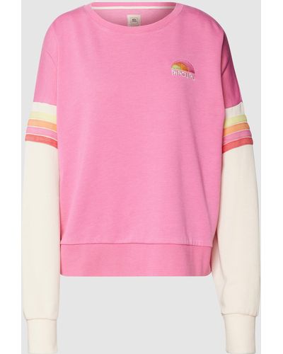 Rip Curl Sweatshirt mit Label-Stitching - Pink