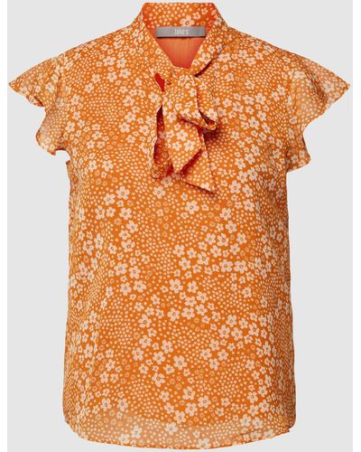 Jake*s Blusenshirt mit floralem Muster - Orange