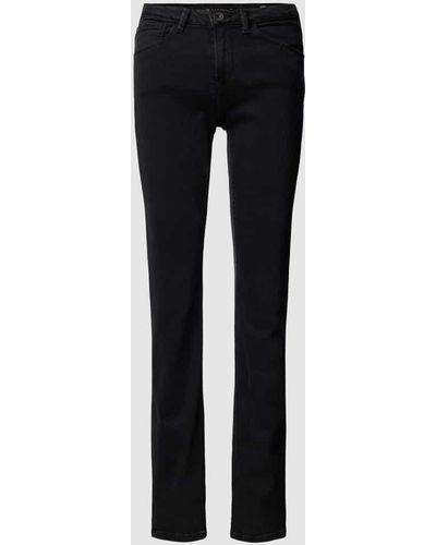 Garcia Straight Fit Jeans mit 5-Pocket-Design Modell 'CELIA' - Schwarz