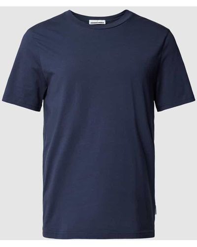 ARMEDANGELS T-Shirt im unifarbenen Design Modell 'JAAMES' - Blau