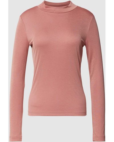 S.oliver Shirt Met Lange Mouwen En Opstaande Kraag - Roze