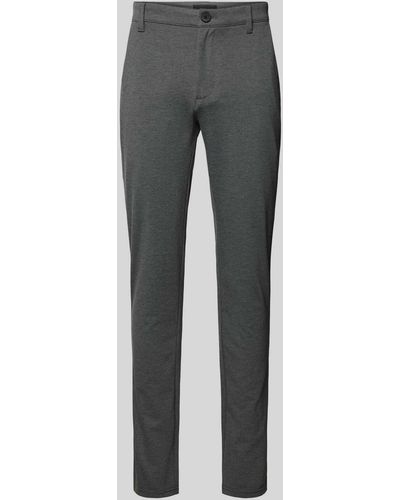 Blend Slim Fit Hose mit elastischem Bund Modell 'Langford' - Grau