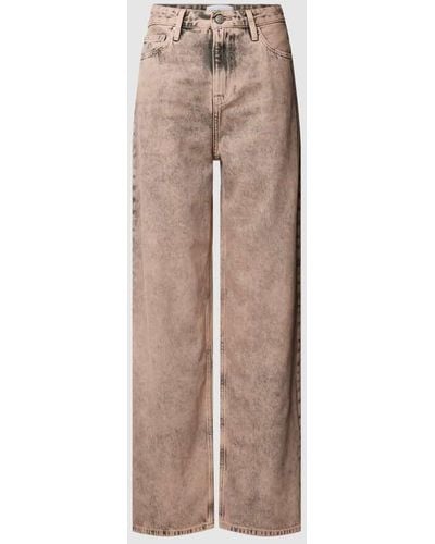 Calvin Klein High Waist Jeans im Used-Look Modell 'HIGH RISE' - Natur
