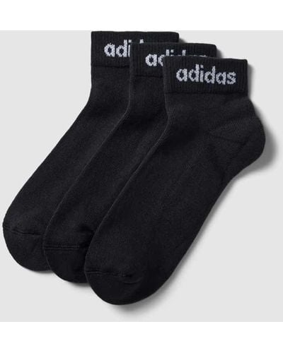 adidas Socken mit Label-Print im 3er-Pack - Schwarz