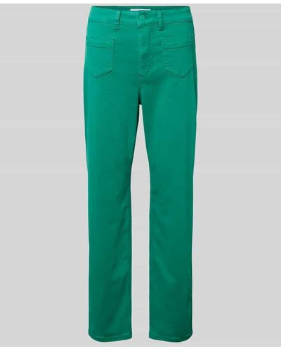 comma casual identity Regular Fit Jeans mit aufgesetzten Taschen - Grün