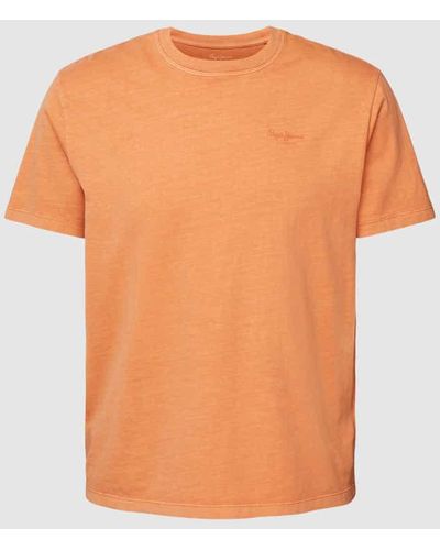 Pepe Jeans T-Shirt mit Rundhalsausschnitt Modell 'JACKO' - Orange