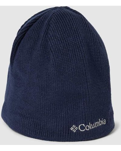 Columbia Strickmütze mit Label-Stitching Modell 'BUGABOO' - Blau
