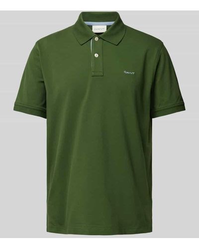 GANT Regular Fit Poloshirt mit Label-Stitching - Grün