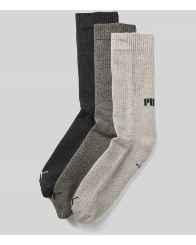 PUMA Socken mit Label-Details im 3er-Pack - Mehrfarbig
